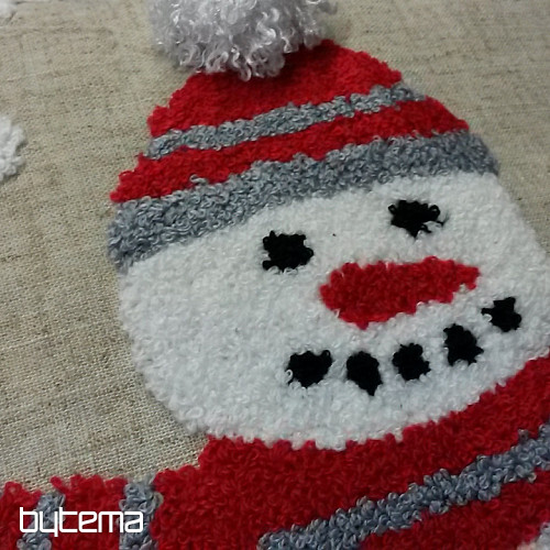 Embroidered decorative cover SNOWMAN