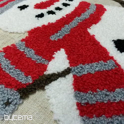 Embroidered decorative cover SNOWMAN