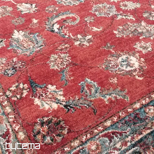 Luxurious woolen carpet ROYAL allover flower red