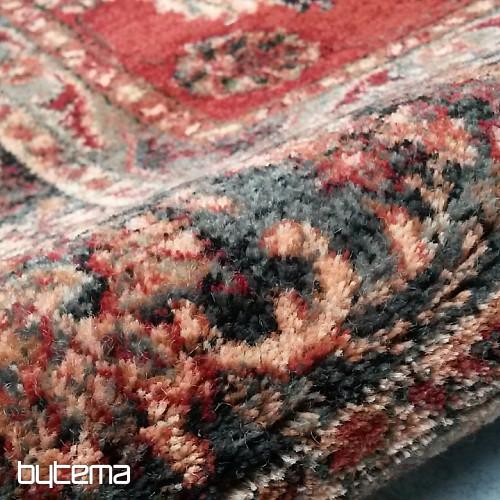 Luxurious woolen carpet ROYAL allover flower red
