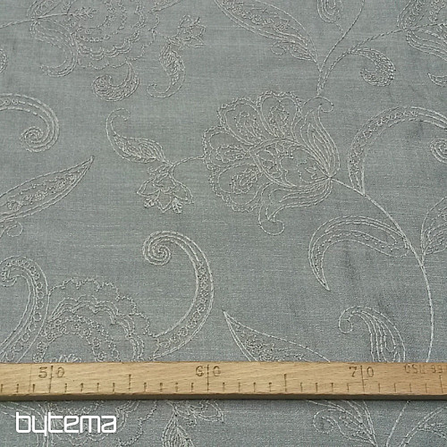 Embroidered decorative fabric AGENDA
