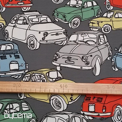 Decorative fabric CARS gray