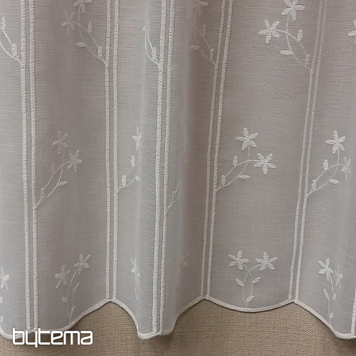Brise-bise woven curtain FLOWER Gerster 11565
