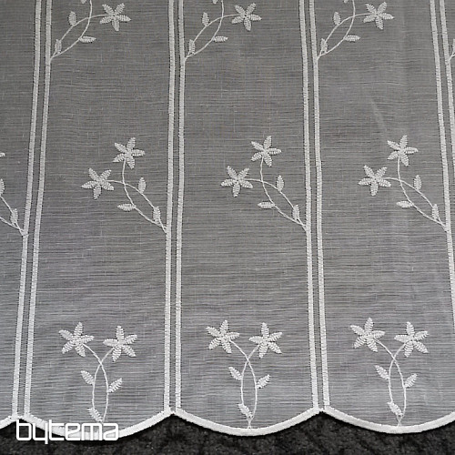 Brise-bise woven curtain FLOWER Gerster 11565