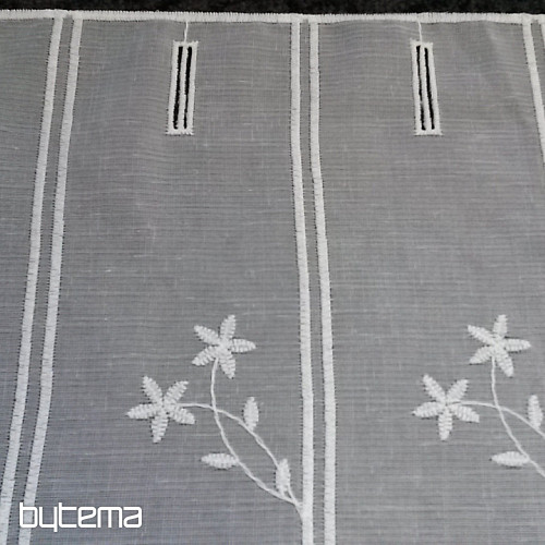 Brise-bise woven curtain FLOWER Gerster 11565