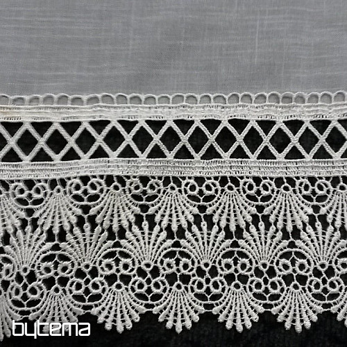 Crocheted stained glass curtain 189 cream