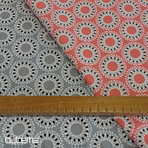 Cotton fabric MALAWA orange