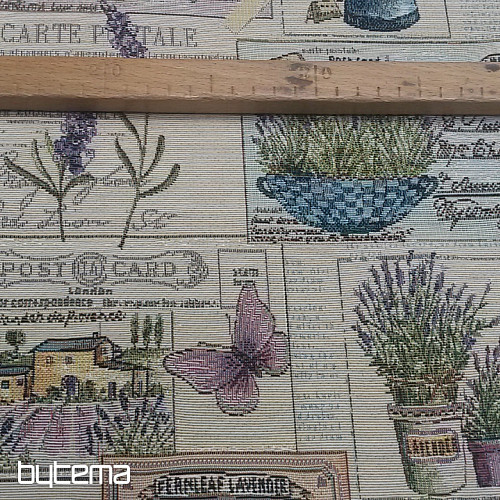 Tapestry fabric LAVENDER SEEDS GARDEN 3