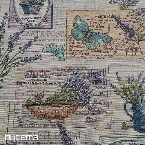 Tapestry fabric LAVENDER SEEDS GARDEN 3