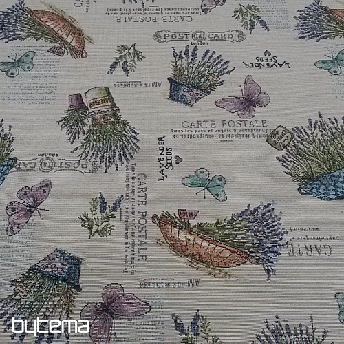 Tapestry fabric LAVANDER GARDEN 2