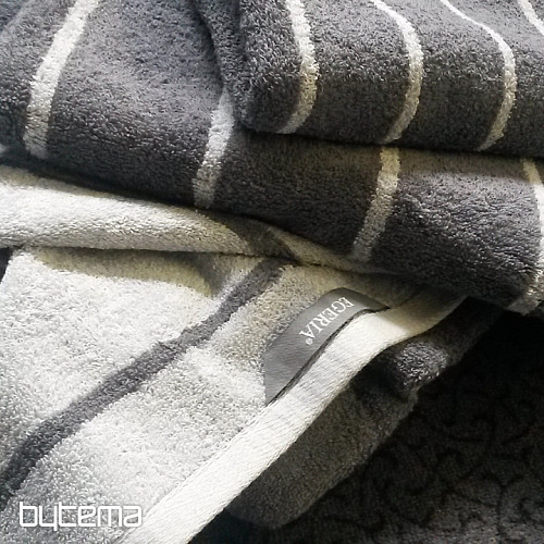 Luxury towel and bath towel LINE 072 gray