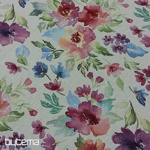 Tapestry fabric PASTEL FLOWERS