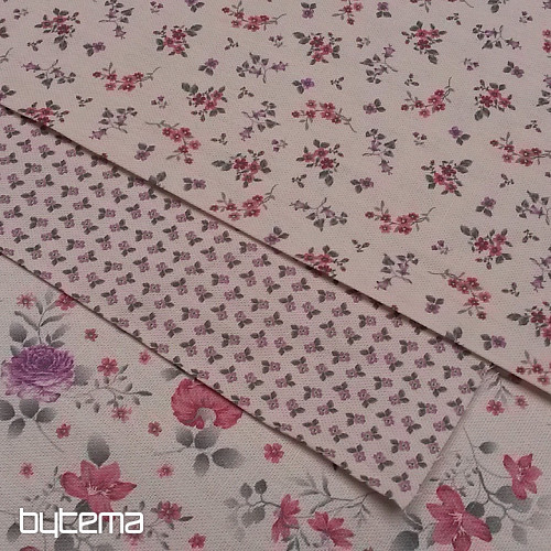 Decorative fabric FLOWERS DIVA pink