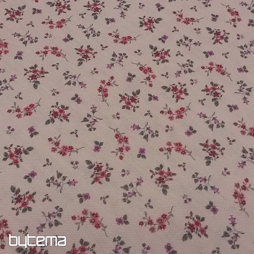 Decorative fabric FLOWERS LENNY pink