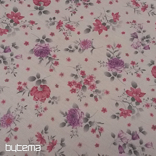 Decorative fabric FLOWERS DIVA pink