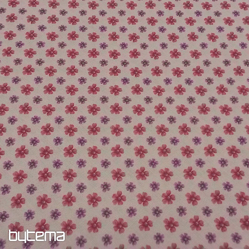 Decorative fabric FLOWERS CLARA pink