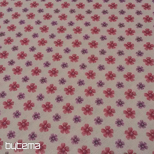 Decorative fabric FLOWERS CLARA pink