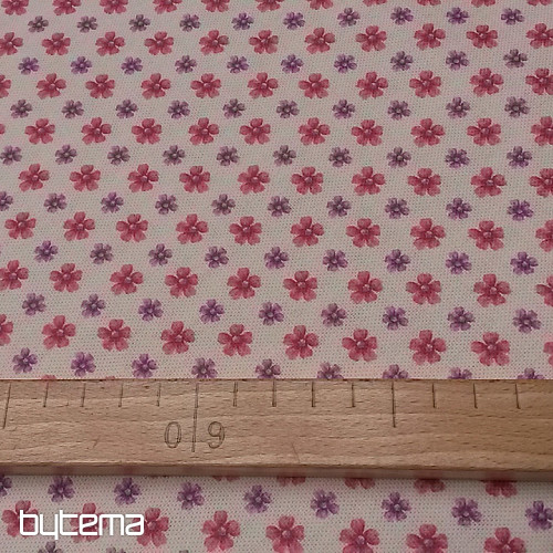 Decorative fabric FLOWERS CLARA pink