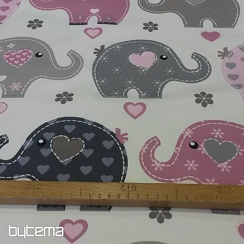 Children decorative fabric ELEPHANTS II