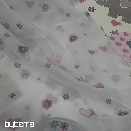 Voile curtain HEART II