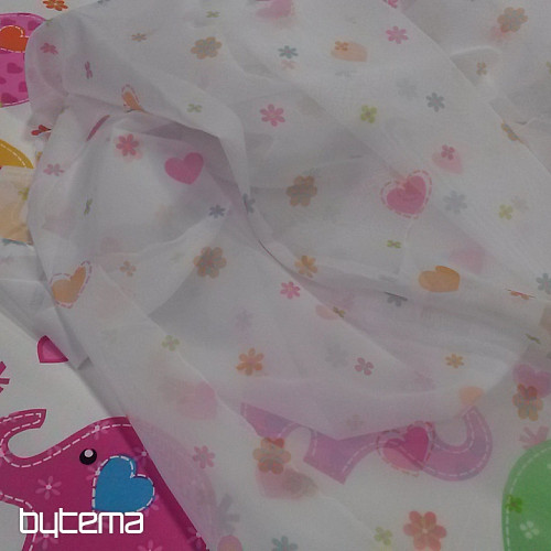 Voile curtain HEART I