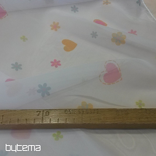 Voile curtain HEART I