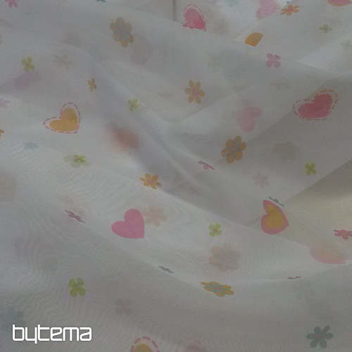 Voile curtain HEART I