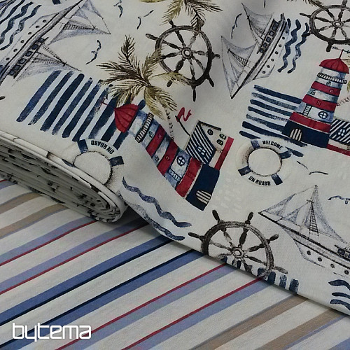 Decorative fabric SEALIFE stripe