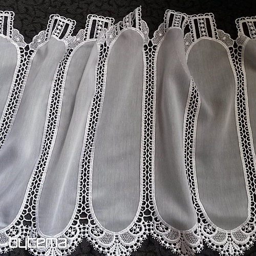 Crochet curtain 13609 white
