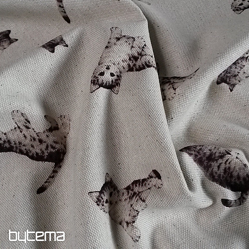 Decorative fabric cat FELIX digital print