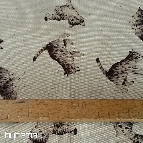 Decorative fabric cat FELIX digital print