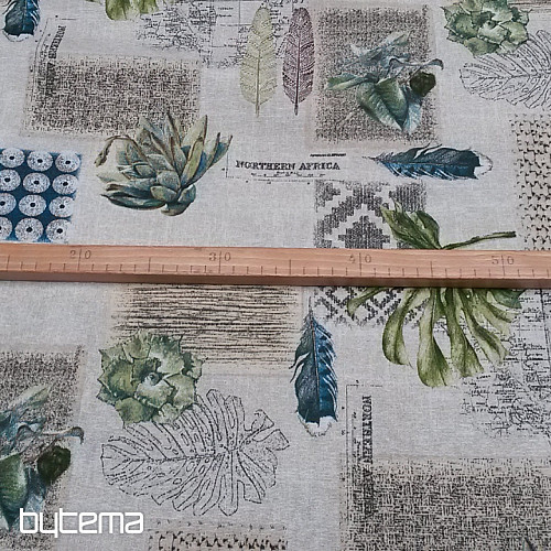 Decorative fabric FLORA green