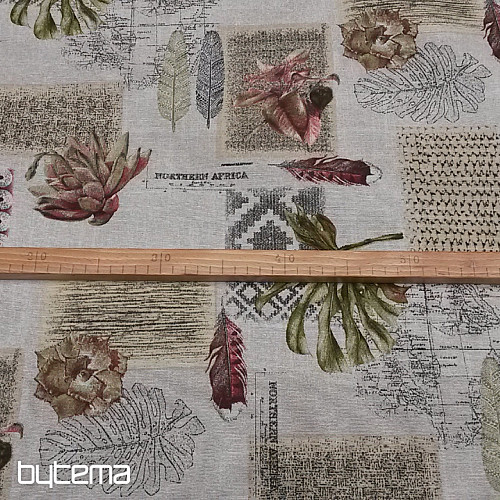 Decorative fabric FLORA red