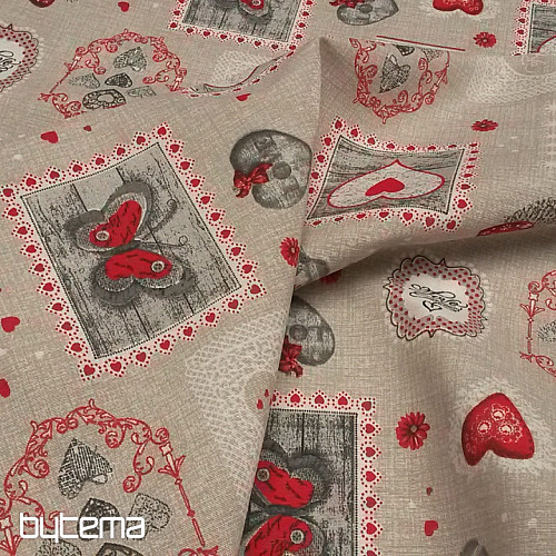 Decorative fabric CARLA red