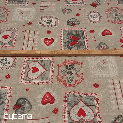 Decorative fabric CARLA red