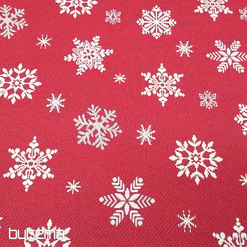 Tapestry fabric FLAKE RED