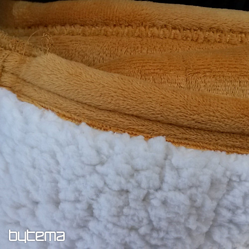 Microfiber blanket EXTRA SOFT SHEEP - mustard
