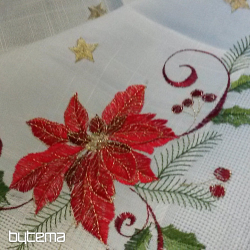 Christmas embroidered tablecloth and shawls ROSES