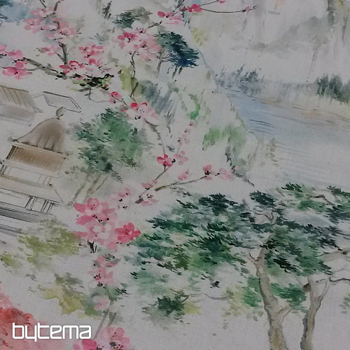 Decorative fabric MIDORI Japanesse country