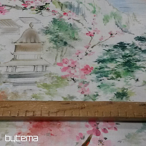 Decorative fabric MIDORI Japanesse country