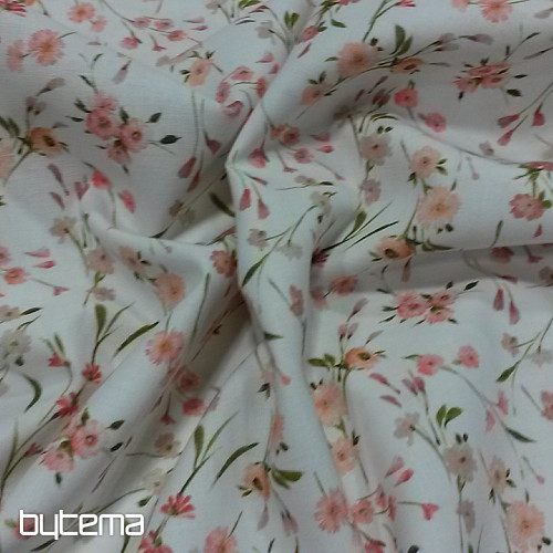 Cotton fabric JARDINS C pink