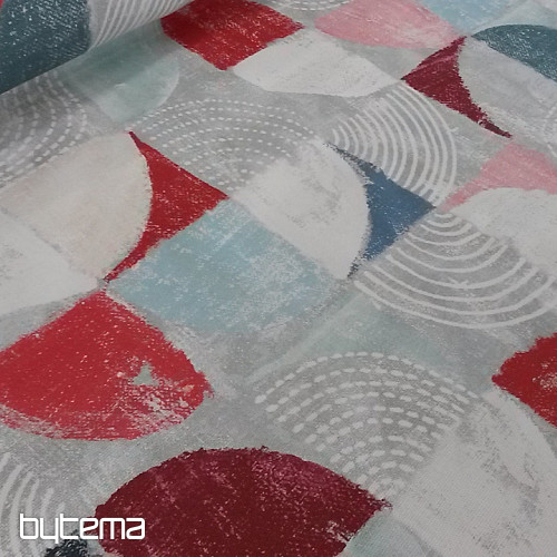 Decorative fabric MOKKA GEO 1 red