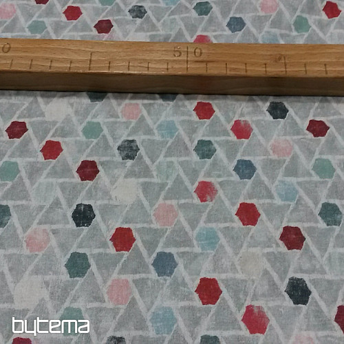 Cotton fabric PETI MOKKA GEO 1