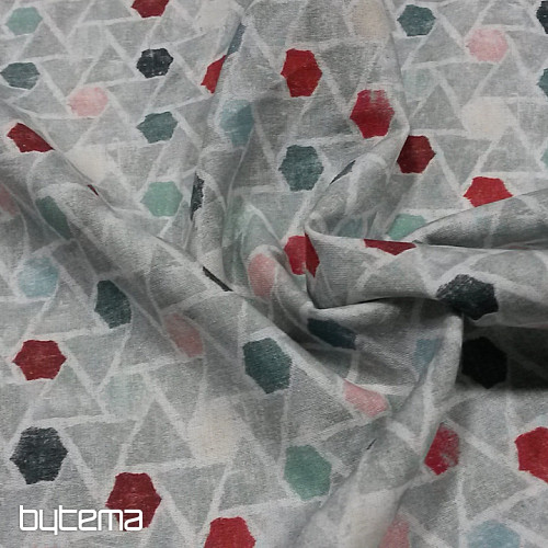 Cotton fabric PETI MOKKA GEO 1