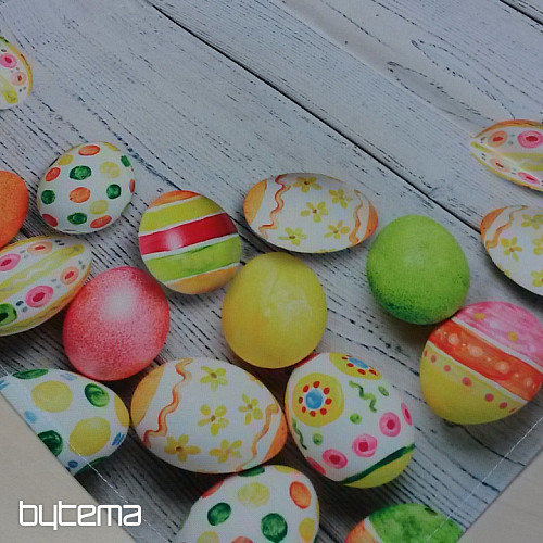 Christmas tablecloth and shawls Colorful Easter eggs