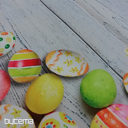 Christmas tablecloth and shawls Colorful Easter eggs