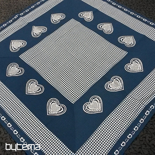 Embroidered tablecloths RUSTICALLY blue