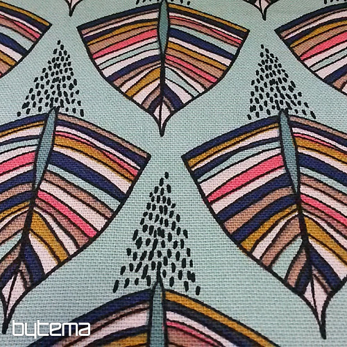 Decorative fabric EKOZI turquoise