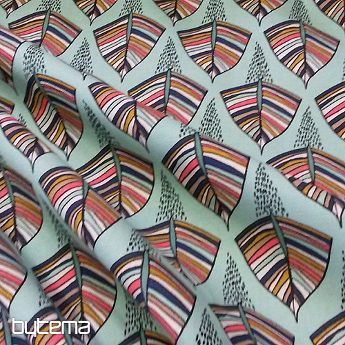 Decorative fabric EKOZI turquoise