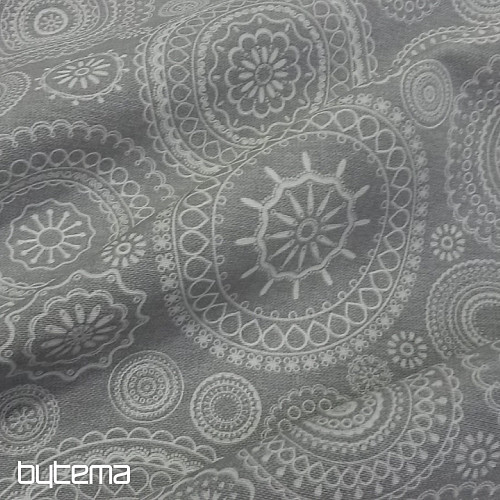 Decorative fabric MANDALA FONDO gray